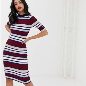 ASOS Stripe Midi Dress